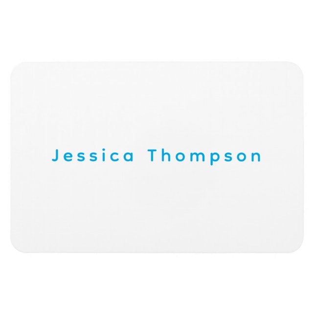 Modern Elegant Plain Simple Professional Name Magnet (Horizontal)