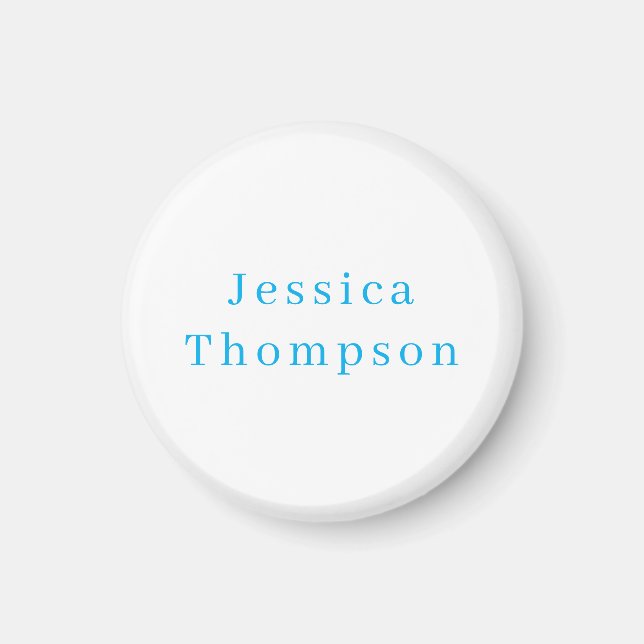 Modern Elegant Plain Simple Professional Name Magnet (Front)