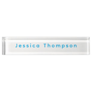 Modern Elegant Plain Simple Professional Name Nameplate