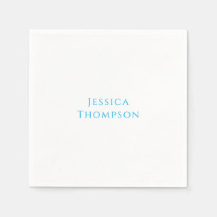 Modern Elegant Plain Simple Professional Name Napkin
