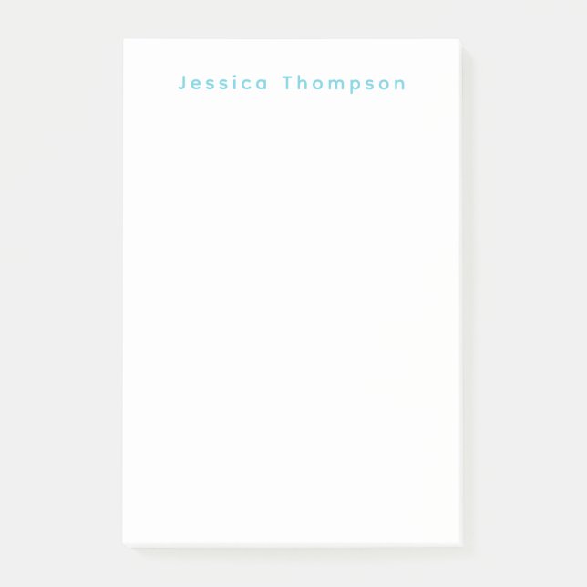 Modern Elegant Plain Simple Professional Name Post-it Notes (Front)