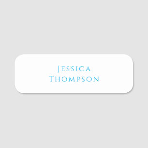 Modern Elegant Plain Simple Professional Name Tag