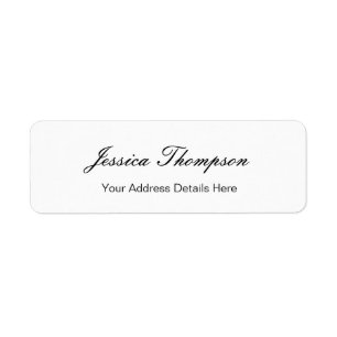 Modern Elegant Plain Simple Professional Return Address Label