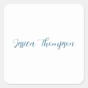 Modern Elegant Plain Simple Professional Square Sticker