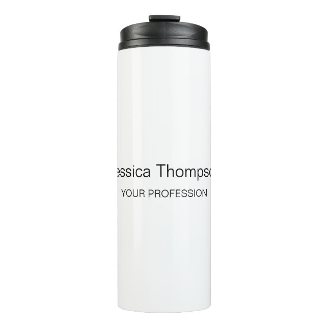 Modern Elegant Plain Simple Professional Thermal Tumbler (Front)