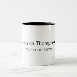 Modern Elegant Plain Simple Professional Two-Tone Coffee Mug