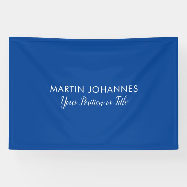 Modern Elegant Plain Stylish Blue Minimalist Banner (Horizontal)