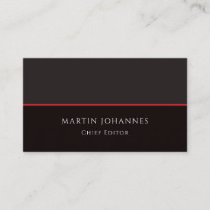 Modern Elegant Plain Stylish Grey Black Minimalist Business Card
