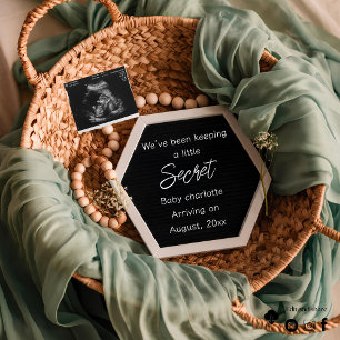 Modern Elegant Pregnancy Announcement card