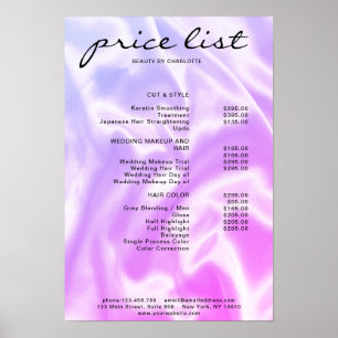 Modern Elegant Price List Poster