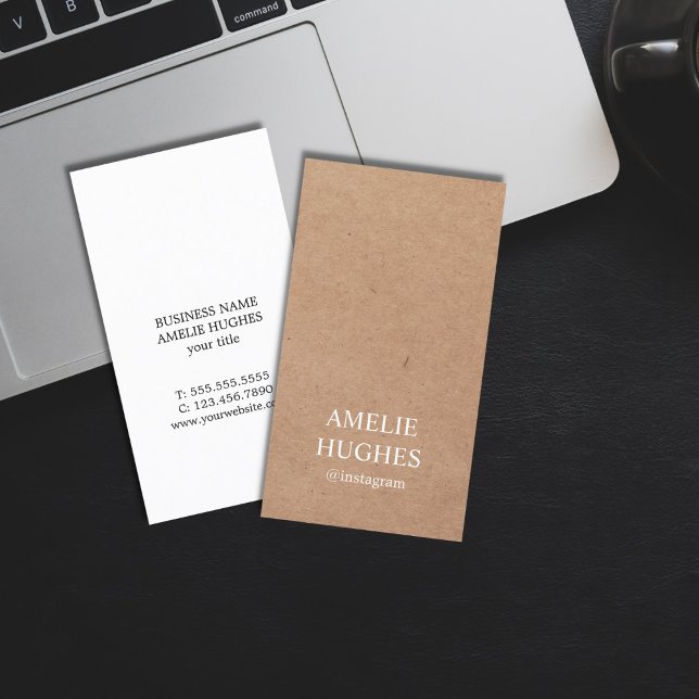 Modern Elegant Printed Kraft Paper Consultant Business Card (Creator Uploaded)