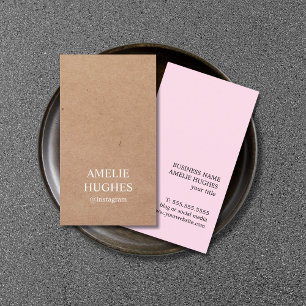 Modern Elegant Printed Kraft Paper Rose Consultant Business Card