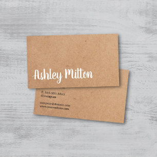 Modern Elegant Printed Kraft White Bold Consultant Business Card