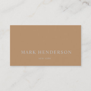 Modern Elegant Professional Brown Business Card