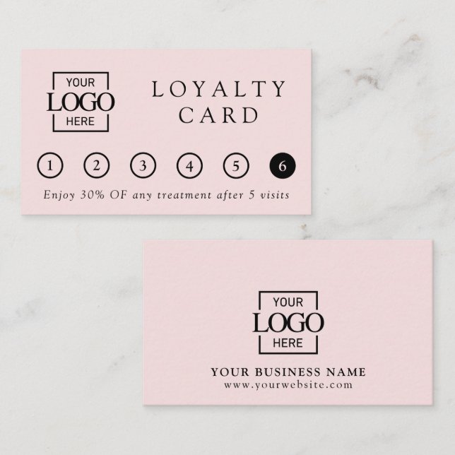 Modern Elegant Professional Business Logo Reward Loyalty Card (Front/Back)