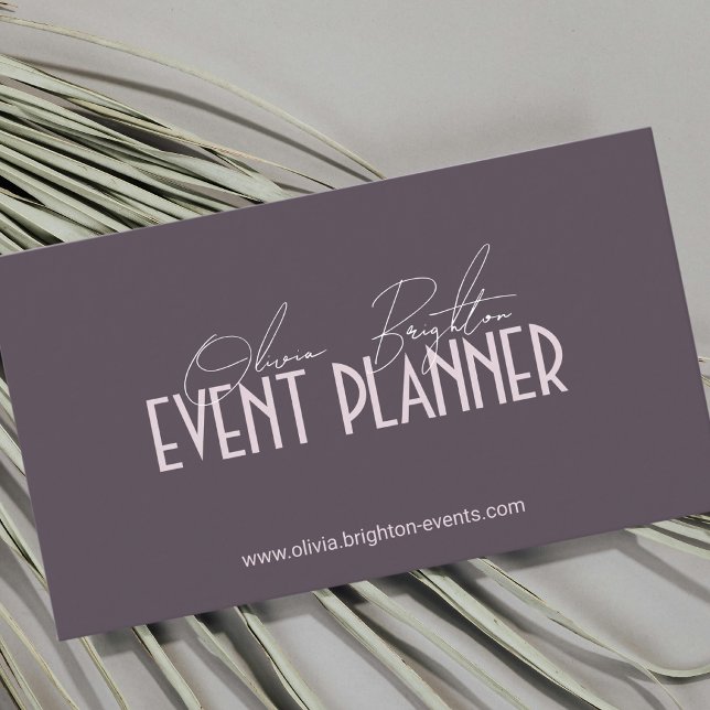 Modern Elegant Professional Event Planner Business Card (Creator Uploaded)