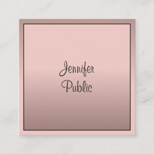 Modern Elegant Professional Handwritten Template Square Business Card