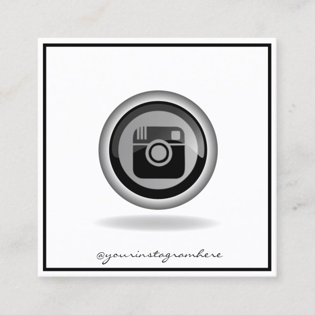 Modern Elegant  Professional, Instagram Square Business Card (Front)