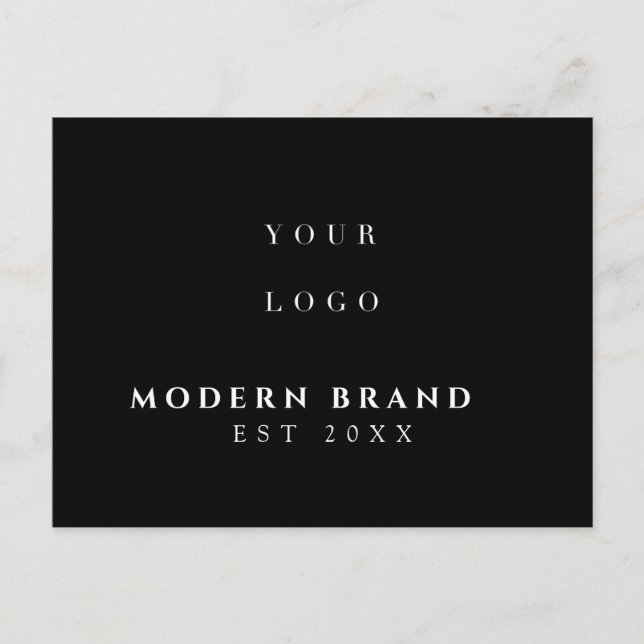 Modern Elegant Professional Logo Postcard (Front)