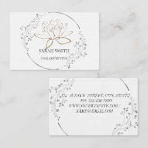 Modern Elegant Professional  lotus flower Business Card