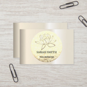 Modern Elegant Professional lotus flower Business Card