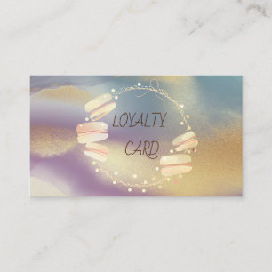 Modern Elegant Professional Macaroons Colourful Loyalty Card