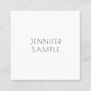 Modern Elegant Professional Minimalist Template Square Business Card