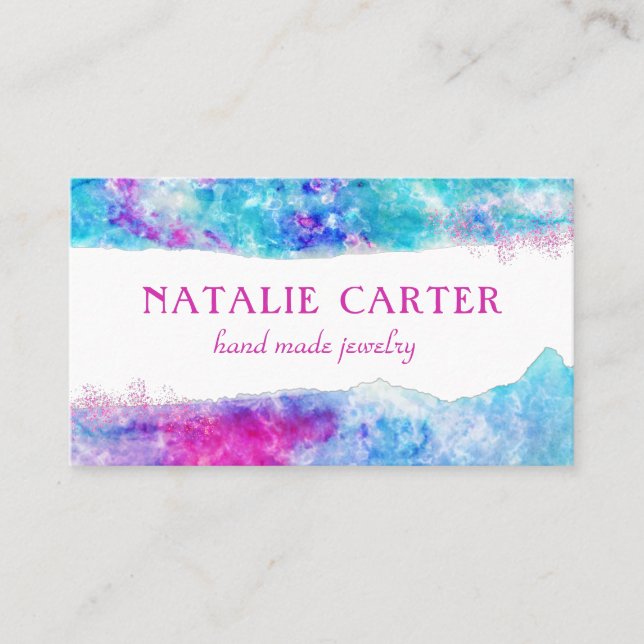 Modern Elegant Professional Nebula Business Card (Front)