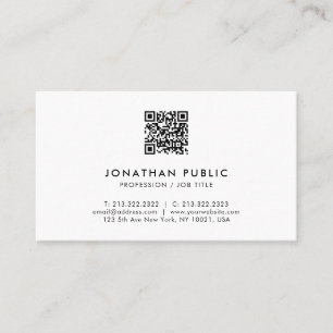 Modern Elegant Professional QR Code Template Business Card