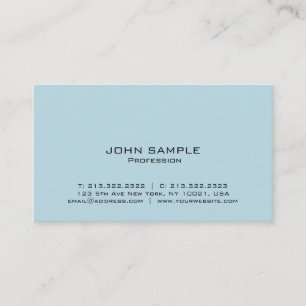 Modern Elegant Professional Simple Blue Design Business Card