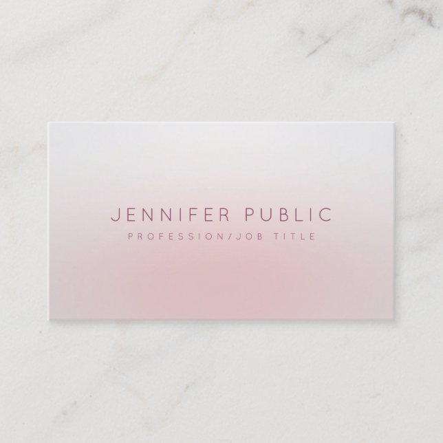 Modern Elegant Professional Simple Chic Template Business Card (Front)