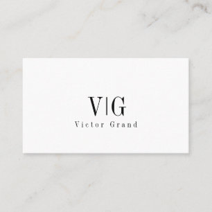 Modern Elegant Professional Simple Monogram Business Card