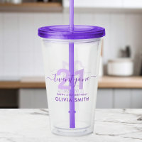 Modern Elegant Purple 21st Birthday