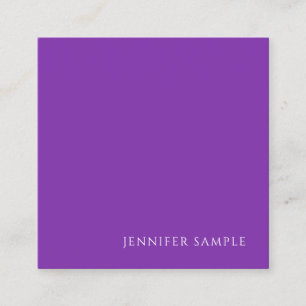 Modern Elegant Purple Colour Template Professional Square Business Card
