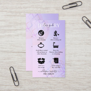 Modern Elegant Purple Holographic Logo Business Card