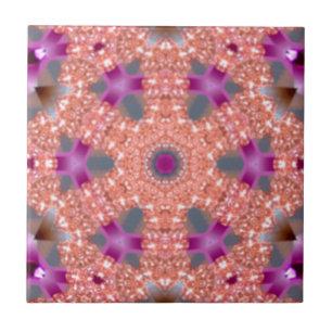 Modern elegant purple -pink rose design ceramic tile