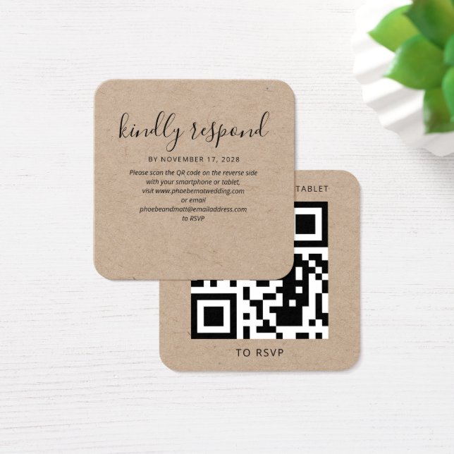 Modern Elegant QR Code RSVP Wedding Website (Desk)