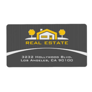 Modern Elegant Real Estate Address Label