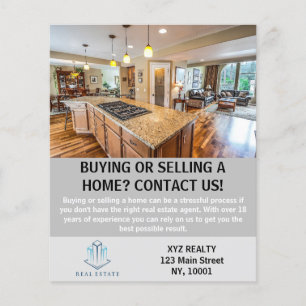 Modern Elegant Real Estate Agent Custom  Flyer