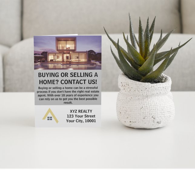 Modern Elegant Real Estate Property Promotion Invitation (realtor marketing card)