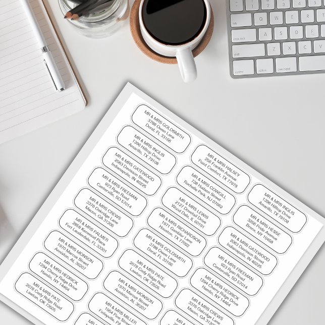 Modern Elegant Recipient Name Address Stickers (Creator Uploaded)