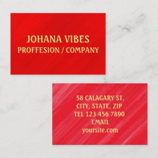 Modern Elegant Red Glamour Business Card