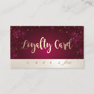 Modern Elegant Red Loyalty Card