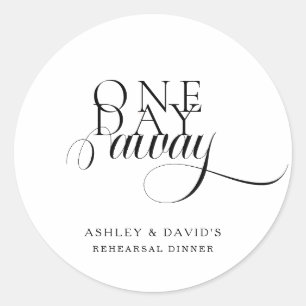 Modern Elegant Rehearsal Dinner  Classic Round Sticker