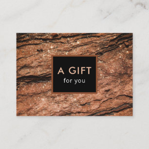 Modern Elegant Rock Glitter Gift Certificate