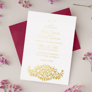 Modern Elegant Romantic Floral Wreath Wedding