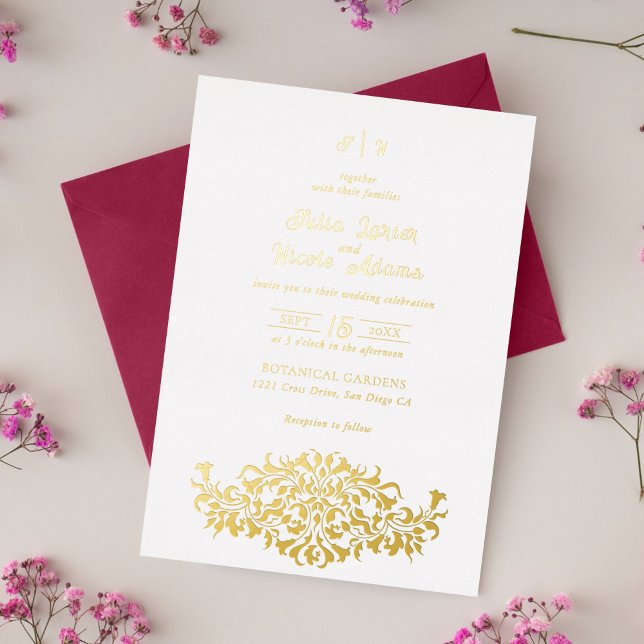 Modern Elegant Romantic Floral Wreath Wedding (Creator Uploaded)