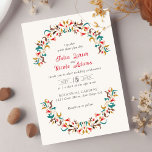 Modern Elegant Romantic Floral Wreath Wedding Invi Invitation<br><div class="desc">Beautiful Invitation to celebrate Special occasions and festivals comes with digital and E-invitation as per your request. We would love to replicate our designs to make multiple products like rsvp cards, labels envelopes, and more. Customisation is available for ready to print on request at info@shamaurcreatif@gmail.com Look Forward to hearing from...</div>