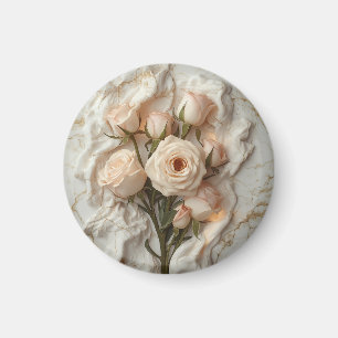 Modern Elegant Rose Flo Design  Magnet