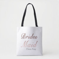 modern elegant rose gold faux bridesmaid